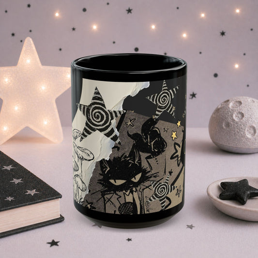 Alt Grunge Cat Mug — Dark Aesthetic Coffee Cup