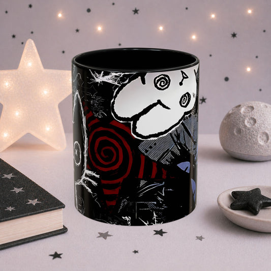 Dark Punk Cat Mug — Edgy Alt Ceramic Coffee Cup