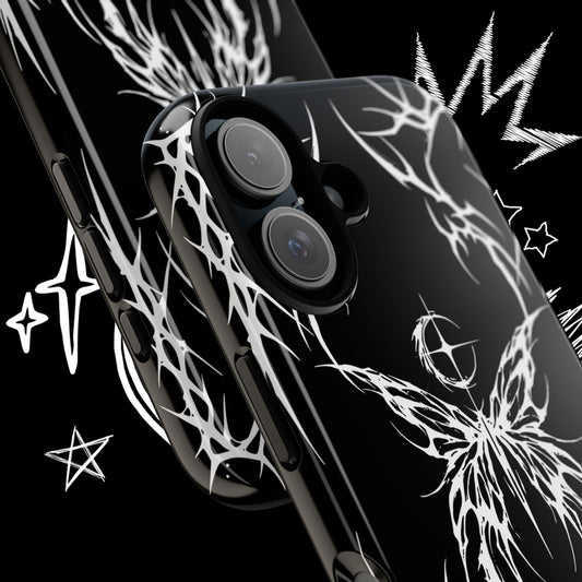 Gothic Butterfly Phone Case | Dark Tribal Goth | NekoStyleStudio