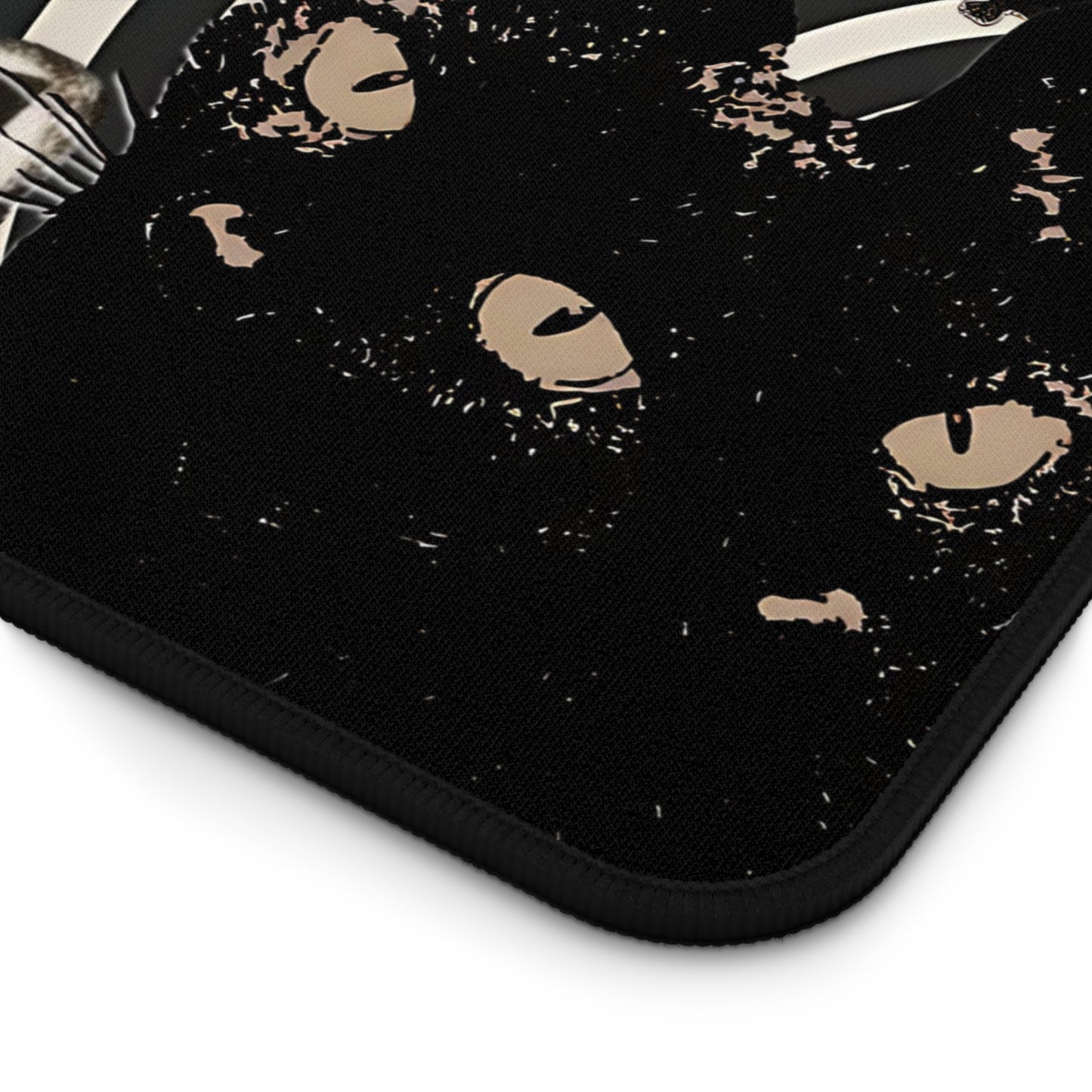 Surreal Gothic Mousepad - Horror Art Desk Mat with Ghosts, Moths & Spirals