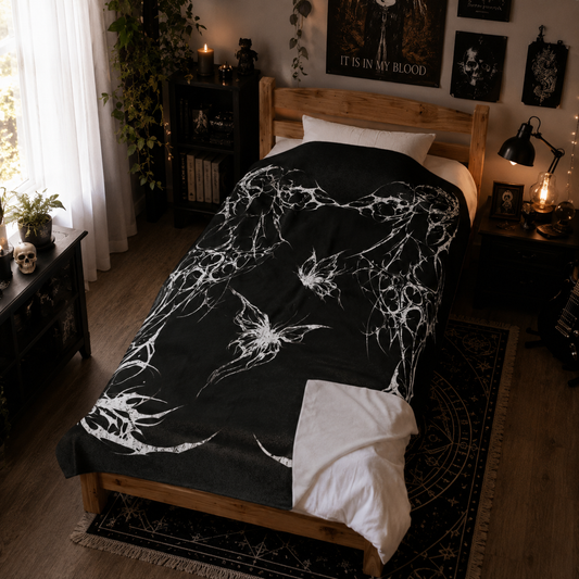Cyber Sigil Fairy Goth Blanket