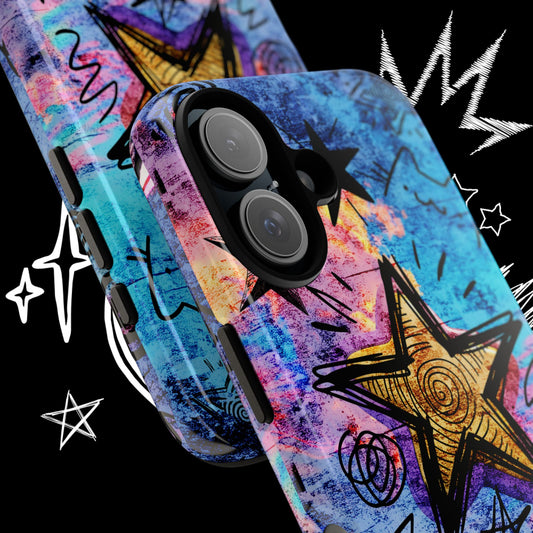 Black Cat Phone Case | Aesthetic Star Cover | NekoStyleStudio