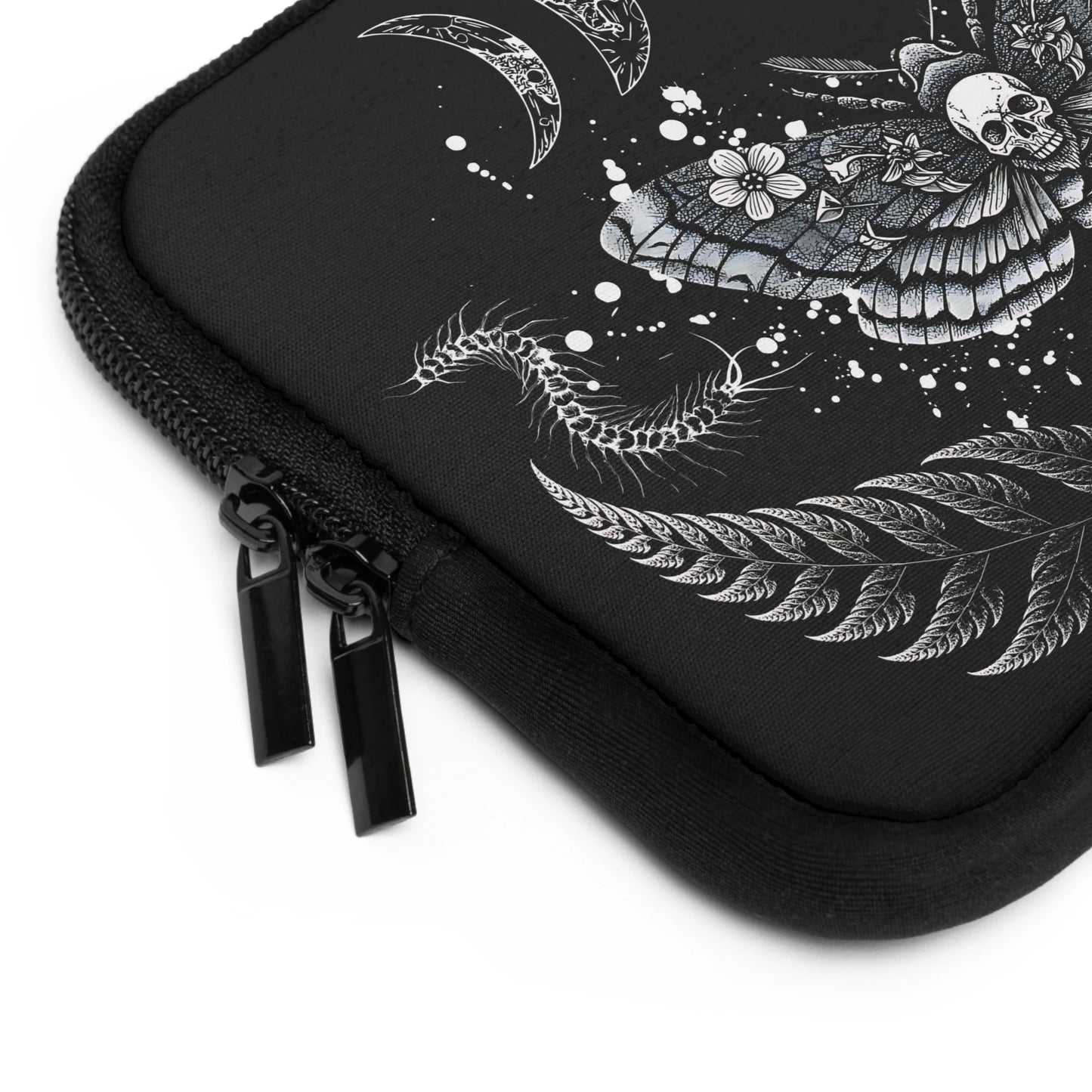 Gothic Moth Laptop Sleeve — Witchy Dark Laptop Cover