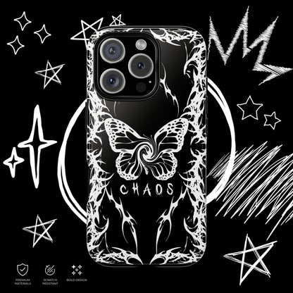 Chaos Butterfly Phone Case | Gothic Tribal Cover | NekoStyleStudio