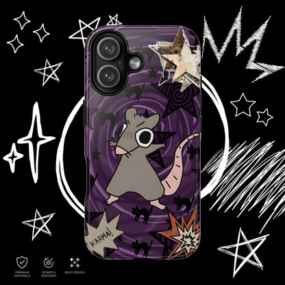 Karma Rat Phone Case | Weirdcore Grunge Purple | NekoStyleStudio