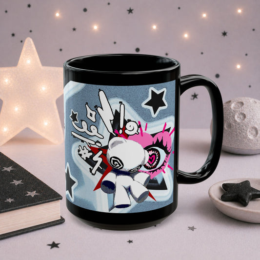 Edgy Pop Art Mug — Cute Dark Aesthetic Coffee Cup