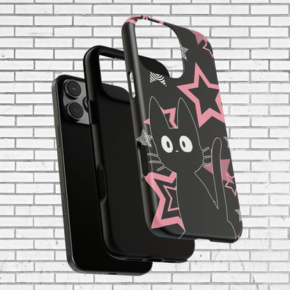 Cute Black Cat Phone Case - Kawaii Pastel Goth iPhone Cover