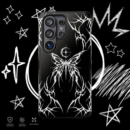 Gothic Butterfly Phone Case | Dark Tribal Goth | NekoStyleStudio