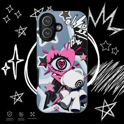 Kawaii Punk Phone Case | Pastel Alt Teddy Bear | NekoStyleStudio
