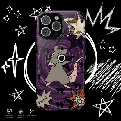 Karma Rat Phone Case | Weirdcore Grunge Purple | NekoStyleStudio