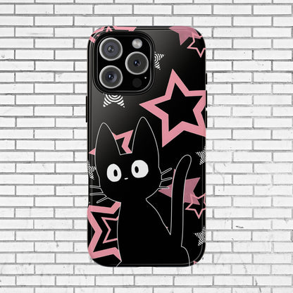 Cute Black Cat Phone Case - Kawaii Pastel Goth iPhone Cover