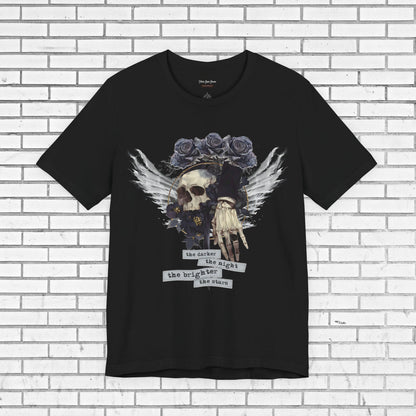Gothic Skull Shirt - Dark Angel Skeleton Hand Graphic Tee