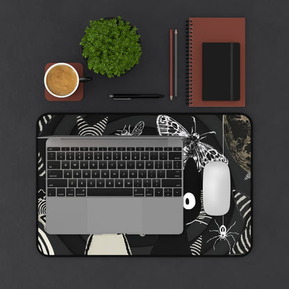 Kawaii Gothic Mouse Pad - Creepy Cute Bunny & Cat XL Gaming Desk Mat