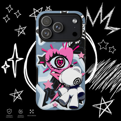 Kawaii Punk Phone Case | Pastel Alt Teddy Bear | NekoStyleStudio