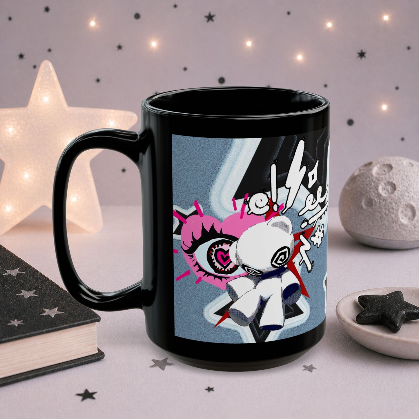 Edgy Pop Art Mug — Cute Dark Aesthetic Coffee Cup