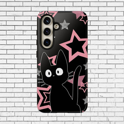 Cute Black Cat Phone Case - Kawaii Pastel Goth iPhone Cover