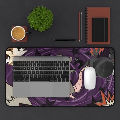 Karma Mousepad - Pastel Goth Rat & Black Cats XL Desk Mat