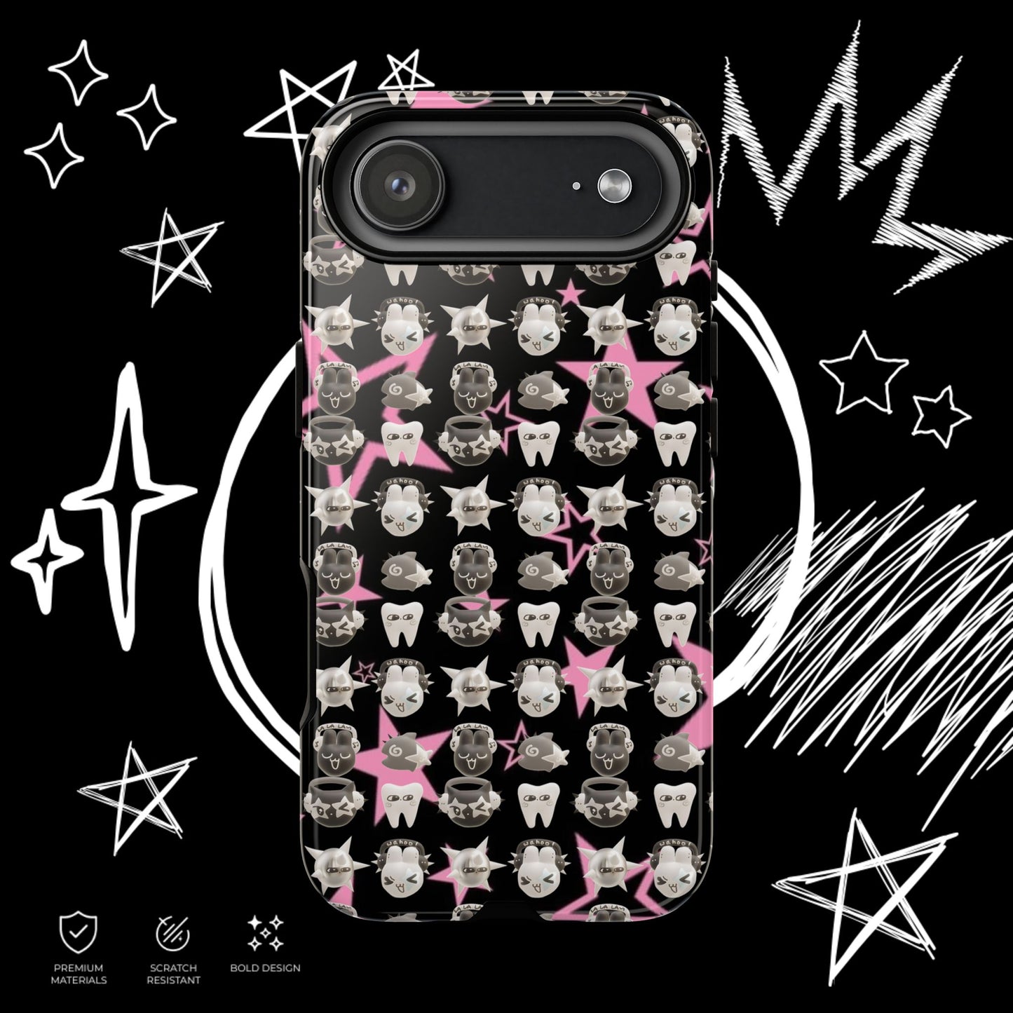 Kawaii Goth Phone Case | Creepy Cute Cover | NekoStyleStudio