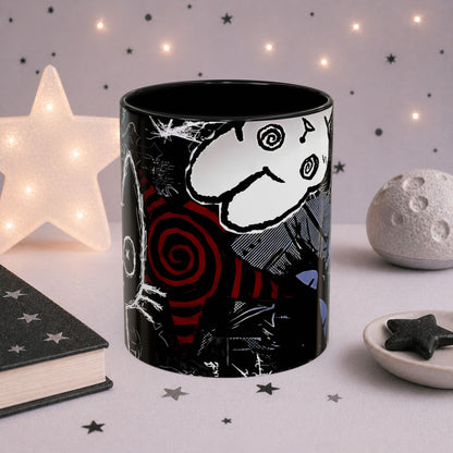 Dark Punk Cat Mug — Edgy Alt Ceramic Coffee Cup