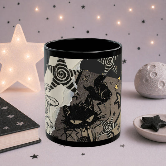 Alt Grunge Cat Mug — Dark Aesthetic Coffee Cup