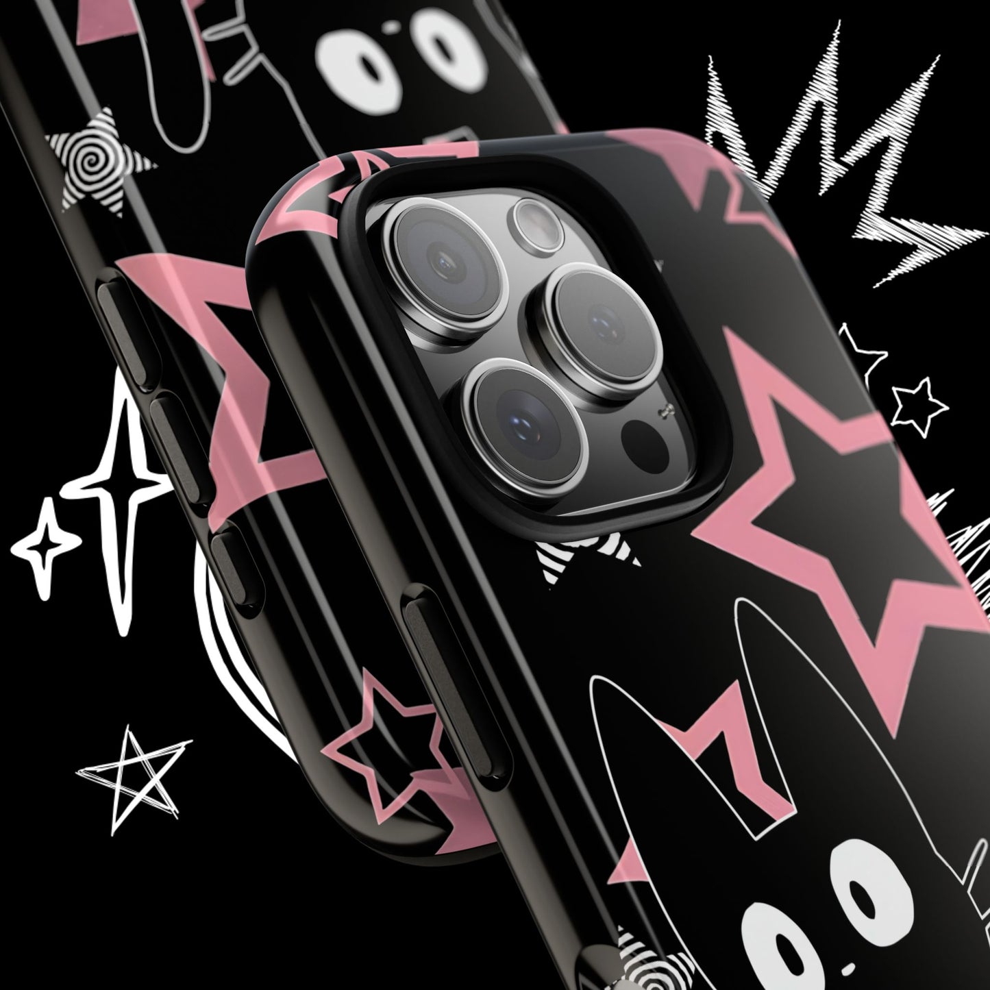 Cute Black Cat Phone Case | Kawaii Pastel Goth Design | NekoStyleStudio