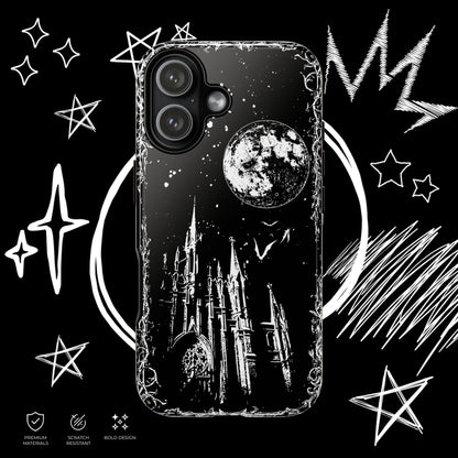 Gothic Cathedral Phone Case | Dark Aesthetic Moon Cover | NekoStyleStudio