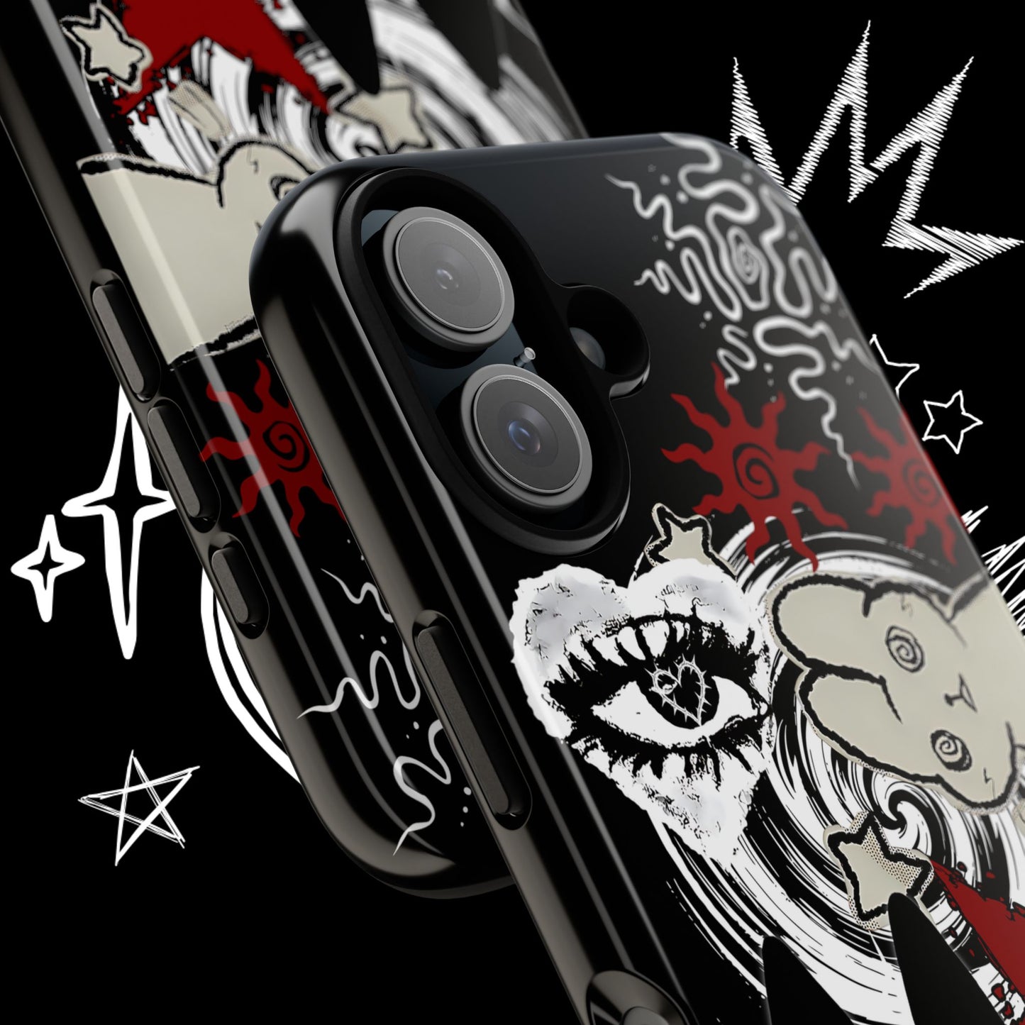Gothic Cat & Bunny Phone Case | Dark Punk | NekoStyleStudio