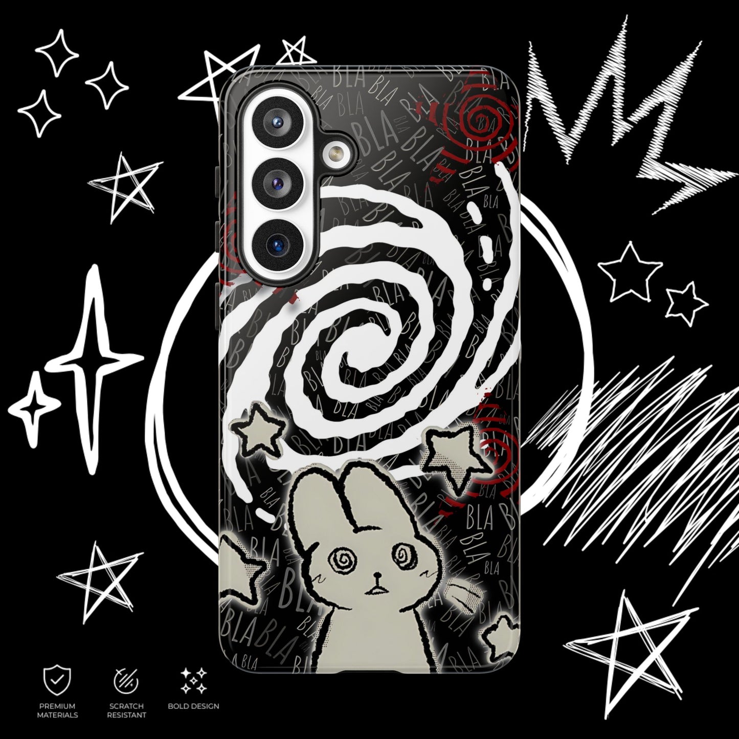 Kawaii Gothic Phone Case | Alt Grunge Tough Cover | NekoStyleStudio