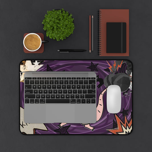 Karma Mousepad - Pastel Goth Rat & Black Cats XL Desk Mat