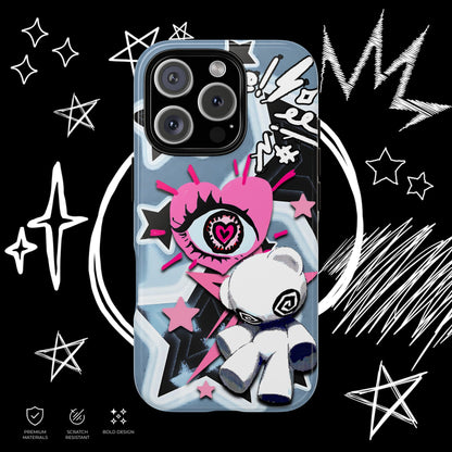 Kawaii Punk Phone Case | Pastel Alt Teddy Bear | NekoStyleStudio