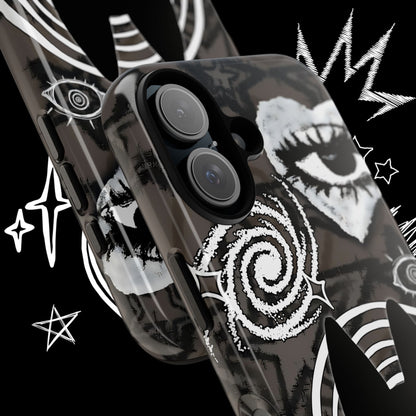 Gothic Cat & Mystical Eye Phone Case | Dark Punk | NekoStyleStudio