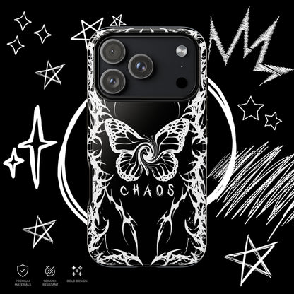 Chaos Butterfly Phone Case | Gothic Tribal Cover | NekoStyleStudio