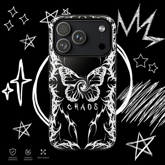 Chaos Butterfly Phone Case | Gothic Tribal Cover | NekoStyleStudio