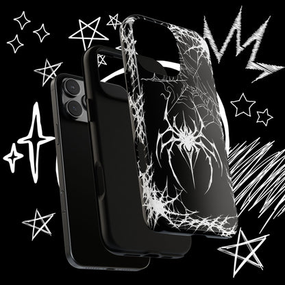 Gothic Spider Phone Case | Dark Aesthetic Web Design | NekoStyleStudio