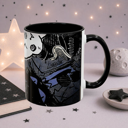 Dark Punk Cat Mug — Edgy Alt Ceramic Coffee Cup