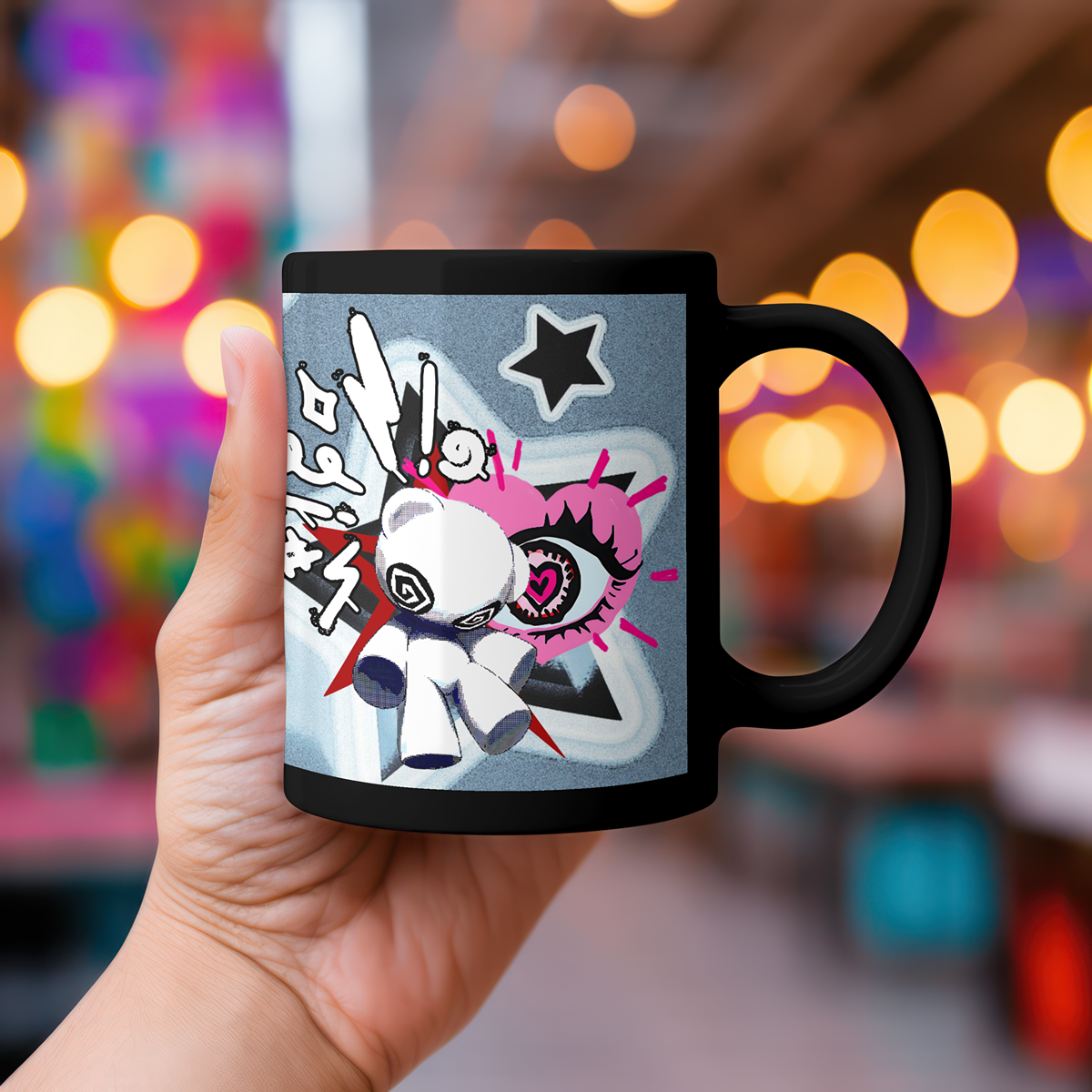 Edgy Pop Art Mug - Dark Aesthetic Coffee Cup