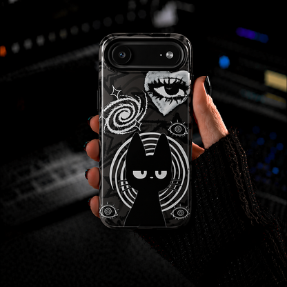 Gothic Cat & Mystical Eye Phone Case | Dark Punk | NekoStyleStudio