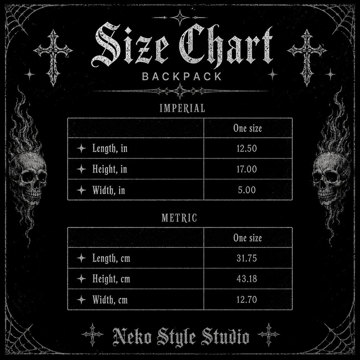 Gothic Skull Backpack