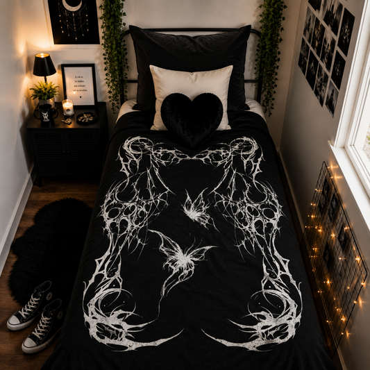 Cyber Sigil Fairy Goth Blanket