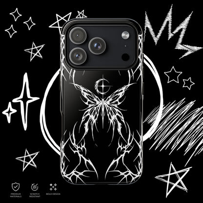 Gothic Butterfly Phone Case | Dark Tribal Goth | NekoStyleStudio