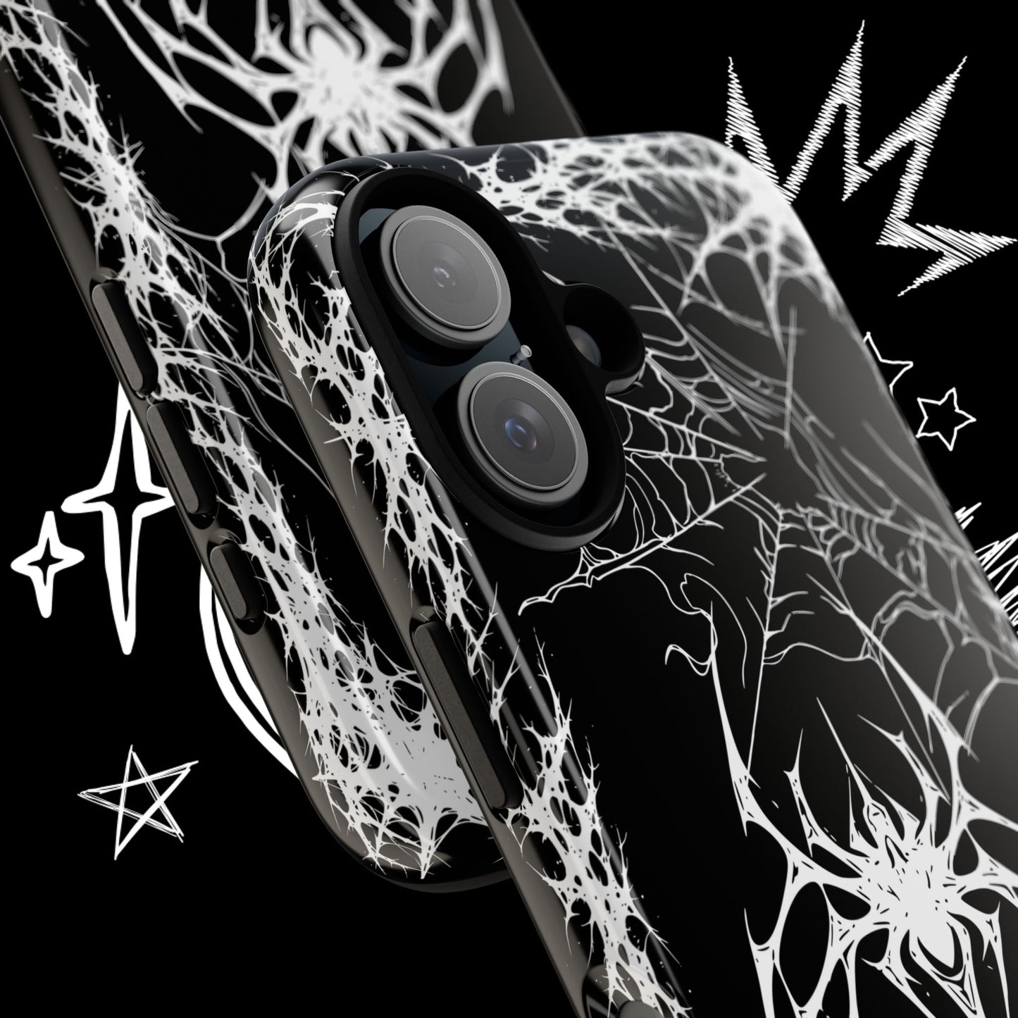 Gothic Spider Phone Case | Dark Aesthetic Web Design | NekoStyleStudio