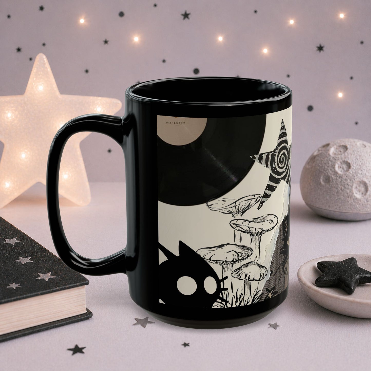 Alt Grunge Cat Mug — Dark Aesthetic Coffee Cup