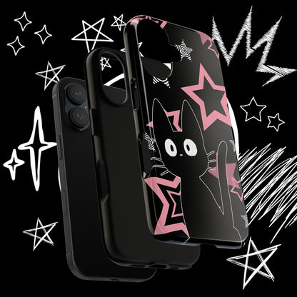 Cute Black Cat Phone Case | Kawaii Pastel Goth Design | NekoStyleStudio