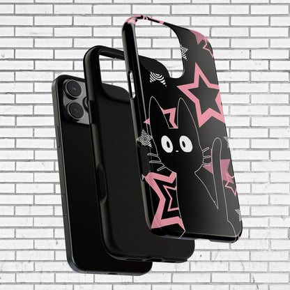 Cute Black Cat Phone Case - Kawaii Pastel Goth iPhone Cover