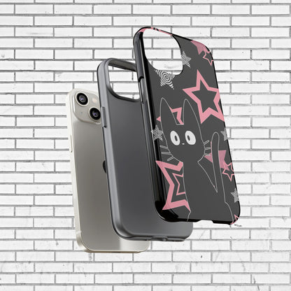 Cute Black Cat Phone Case - Kawaii Pastel Goth iPhone Cover