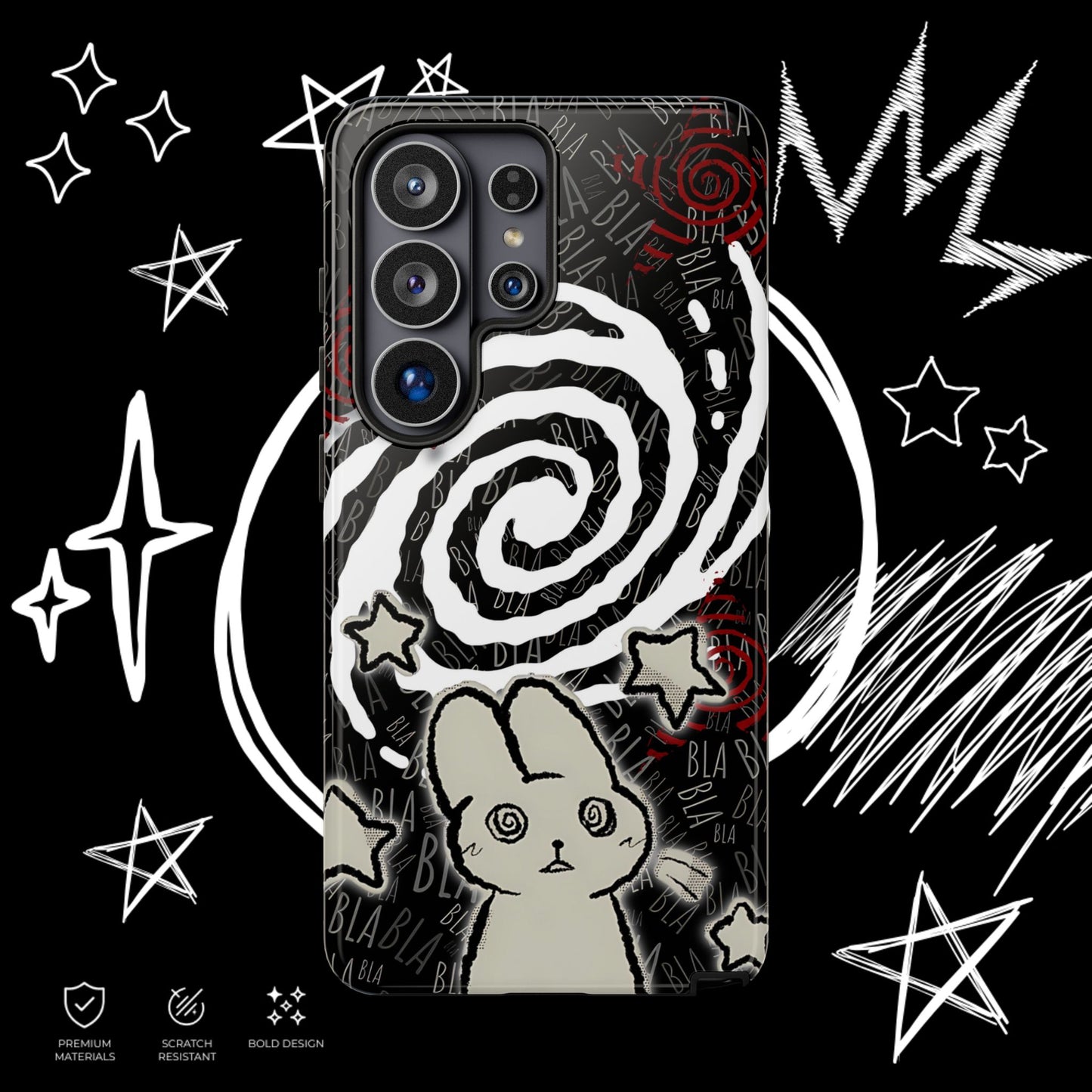 Kawaii Gothic Phone Case | Alt Grunge Tough Cover | NekoStyleStudio
