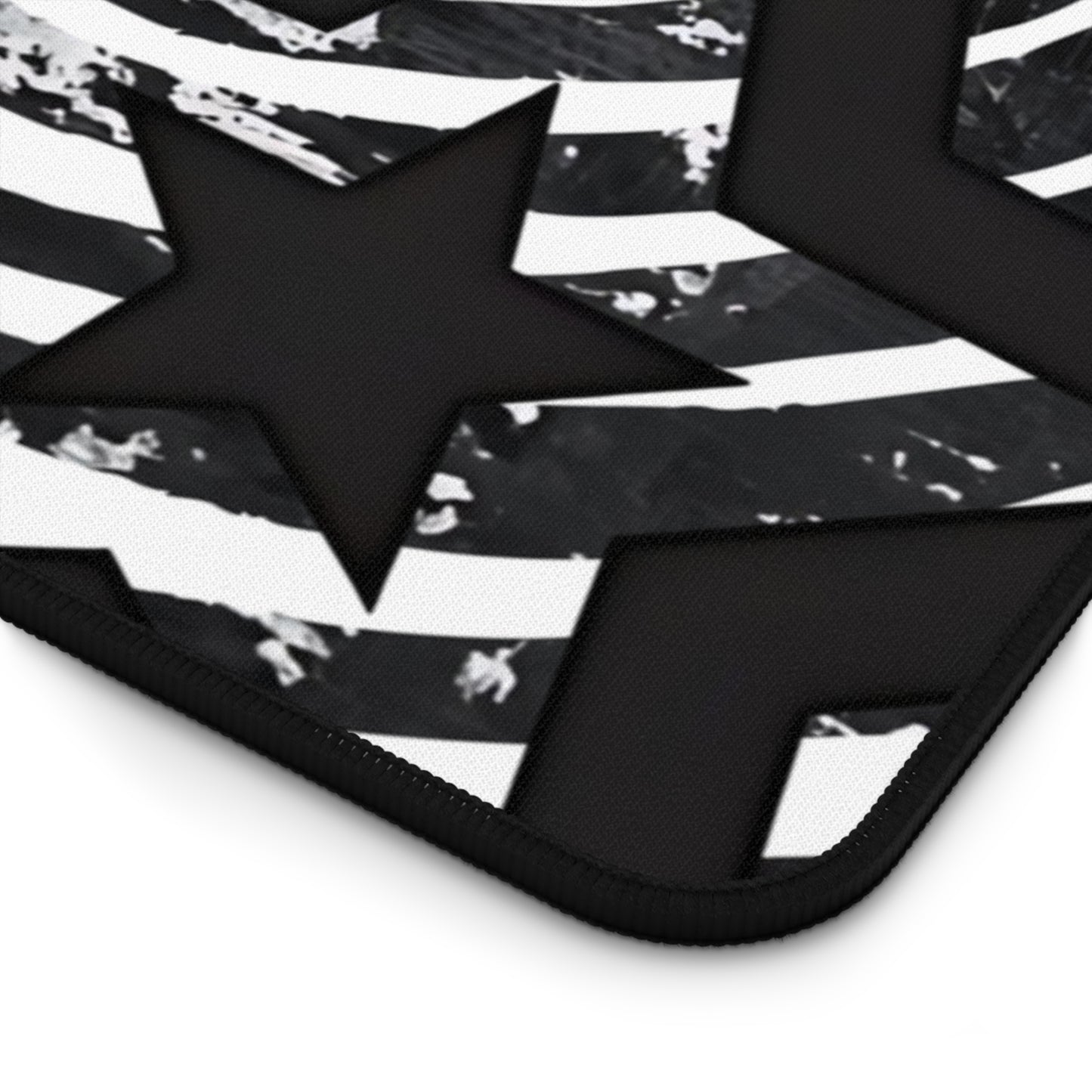 Dark Punk Cat Desk Mat Grunge Cat Mouse Pad Alt Aesthetic Desk Mat with Scribble Art, Spiral Eyes, Gothic Dark Gamer Gift Indie Setup