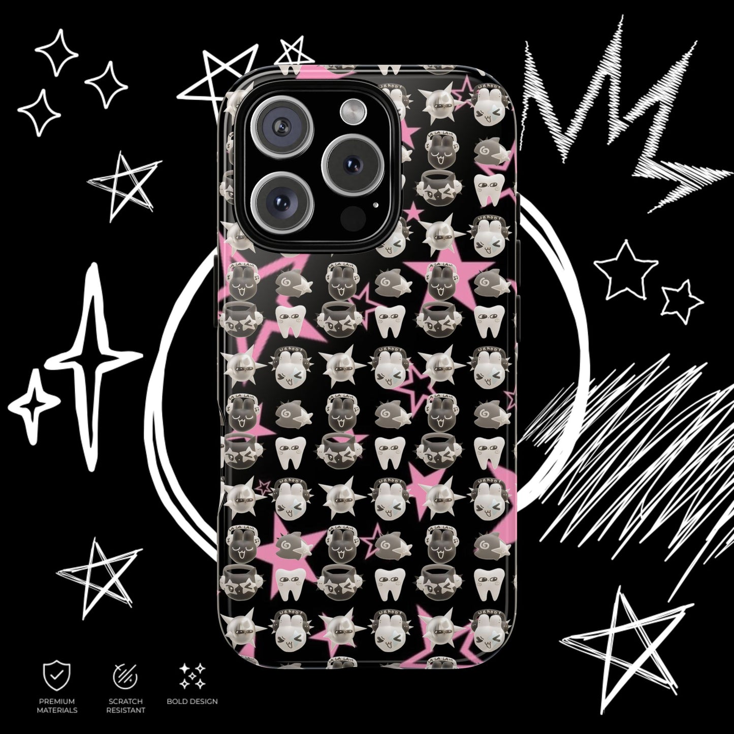 Kawaii Goth Phone Case | Creepy Cute Cover | NekoStyleStudio