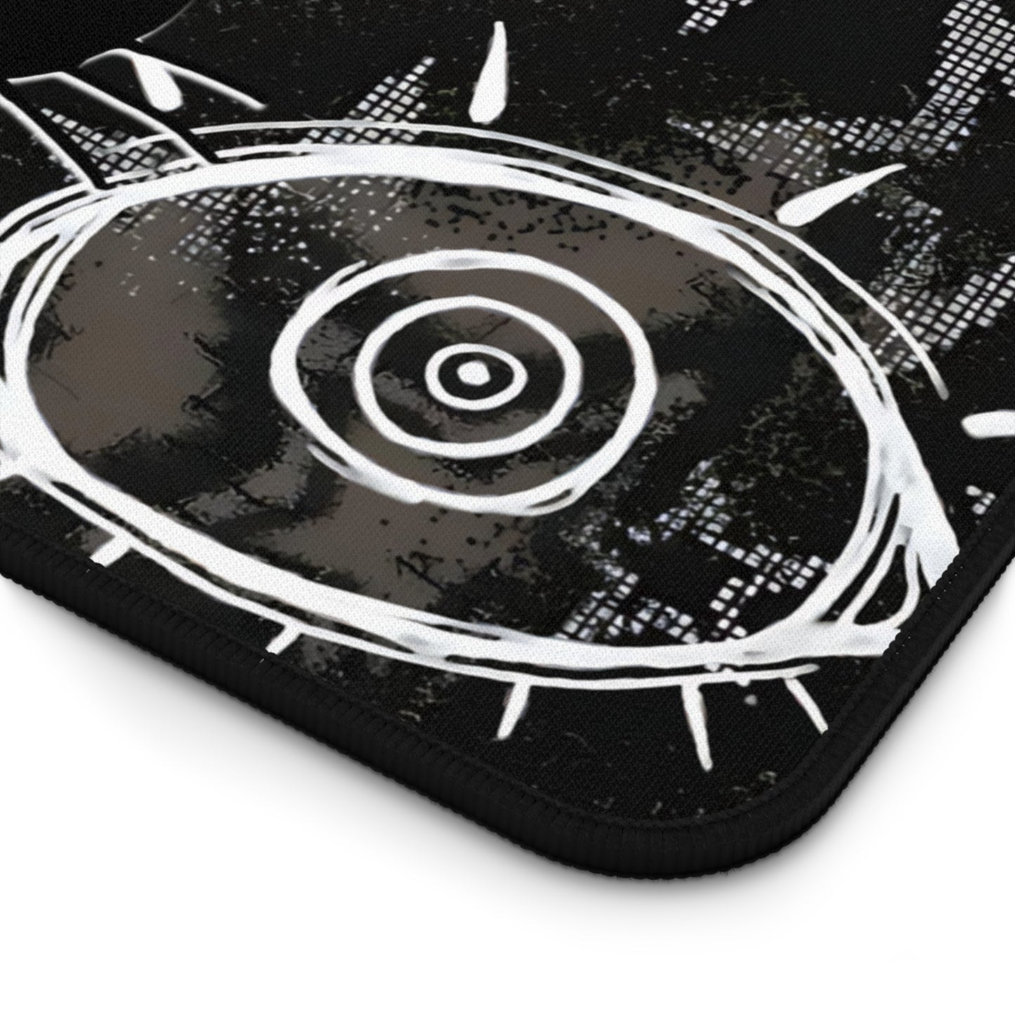 Dark Punk Pad Trippy Bunny &amp; Cat Mousepad Alt Grunge Desk Mat Weirdcore Aesthetic Gaming Pad for Emo Desks Indie Alt Room Decor