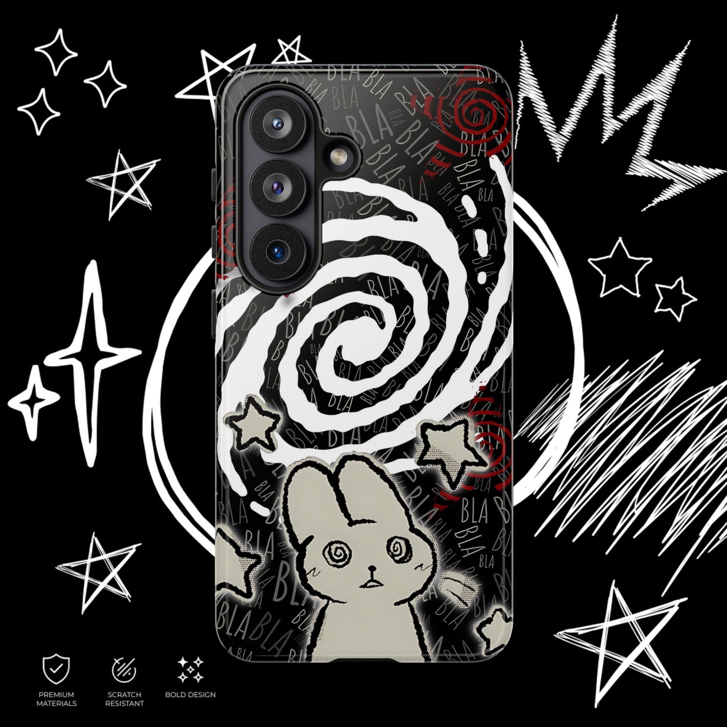 Kawaii Gothic Phone Case | Alt Grunge Tough Cover | NekoStyleStudio